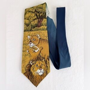 WWF Vintage Lions Pride Silk Neck Tie
